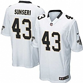 Nike Men & Women & Youth Saints #43 Sunseri White Team Color Game Jersey,baseball caps,new era cap wholesale,wholesale hats